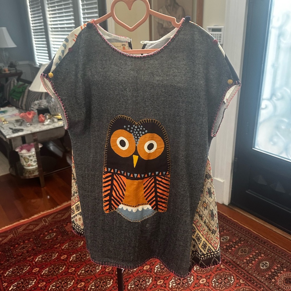Fábula (FARM Rio for kids) Owl Dress for Girls - Size: M (6-8 years)